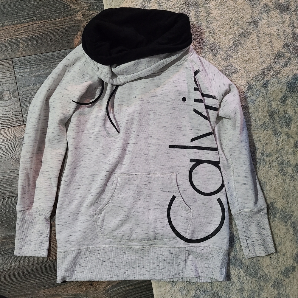 Calvin Klein long sweater with fold over neck